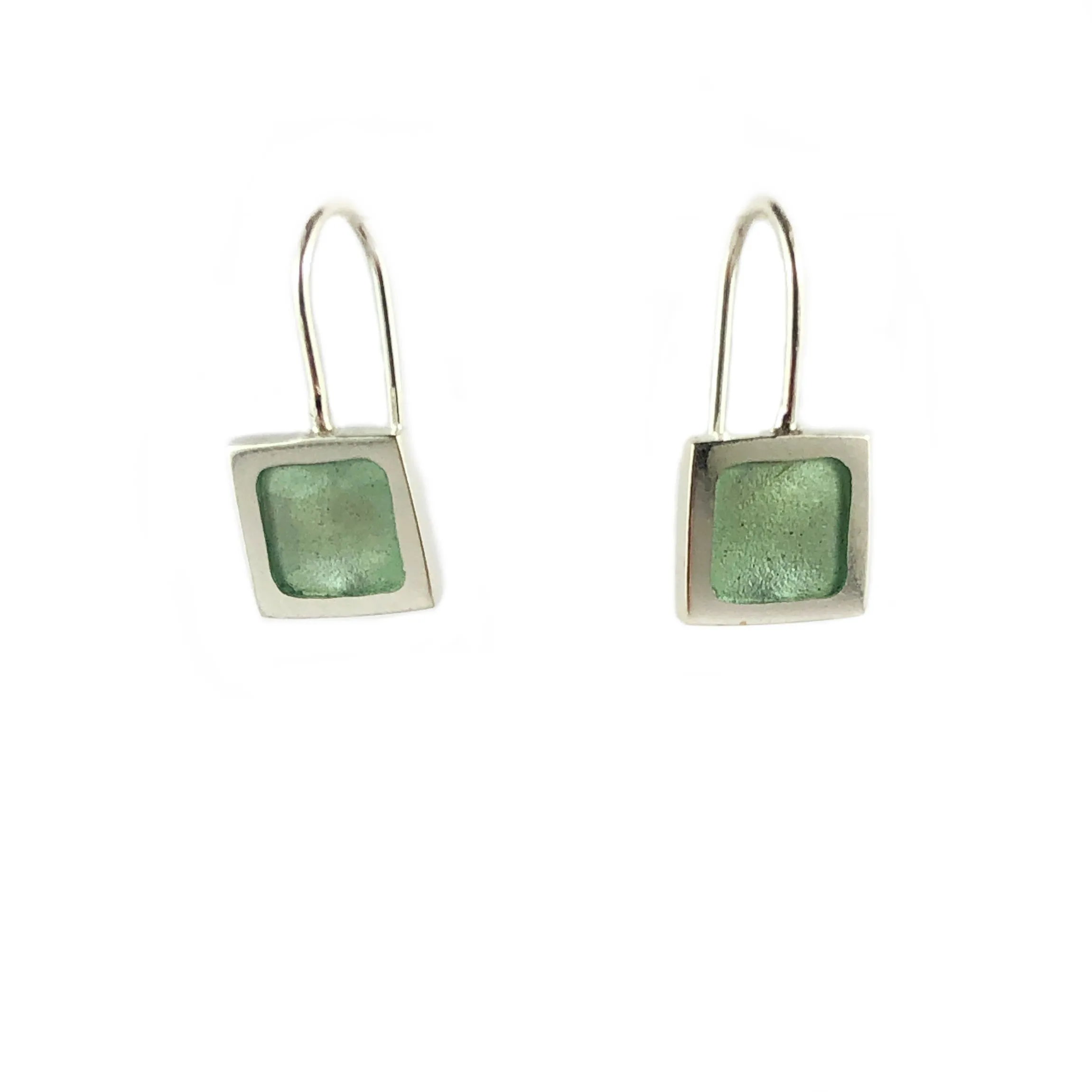 Small Square Hook Earrings - Christine Battocchio