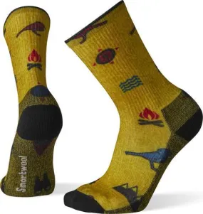Smartwool Hike Light Bear Camp Print Crew Socks - Men's