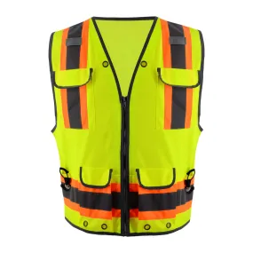 SMASYS Safety Vest for Men with Pockets Two-Tone Reflective Vests(LB-VS4043)
