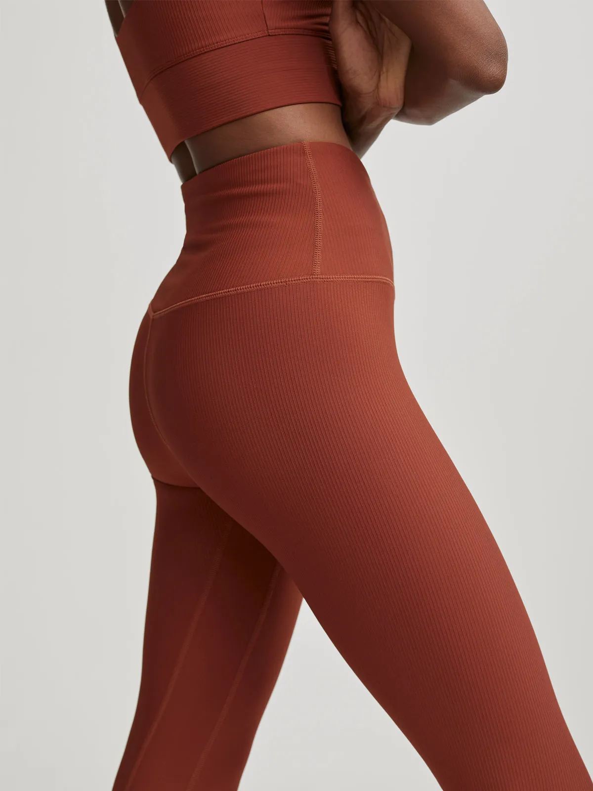 Smoked Paprika Ribbed Let's Move High 25 Leggings