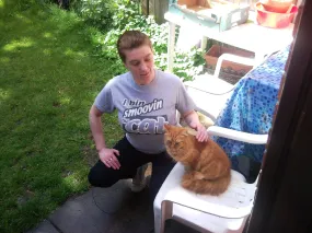 Smoovin the cat [Womens fitted tops]