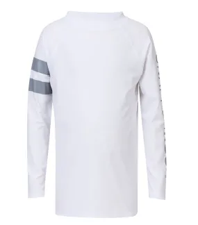 Snapper Rock White Arm Band Long Sleeve Rash Top