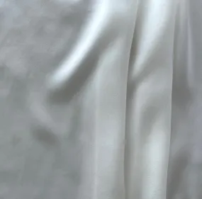 Snow Drift Silk Satin Charmeuse (Made in Italy)