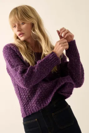Snowed In Boat Neck Chunky Knit Confetti Sweater