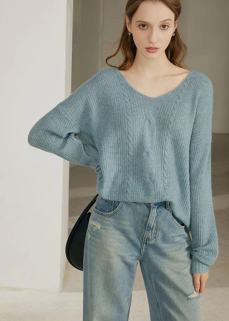 SOFT BLUE SLOUCHY SWEATER