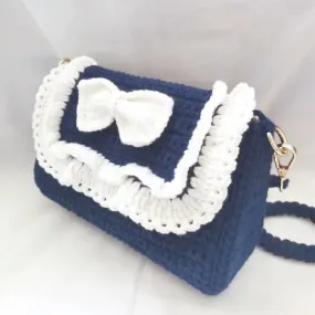 Sohiwoo Handmade crochet princess style crossbody bag, shoulder bag, cute girl mobile phone bag, makeup bag, zero wallet