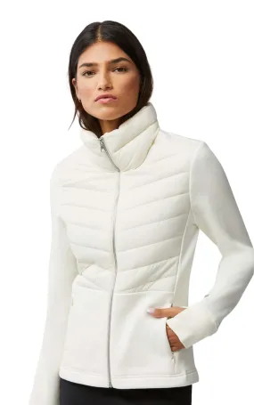 Soia & Kyo Annick Sustainable Mixed Media Quilted Jacket- Powder