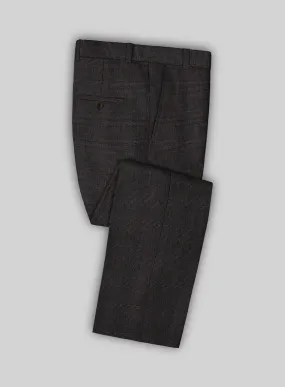 Solbiati Blue Brown Check Linen Pants