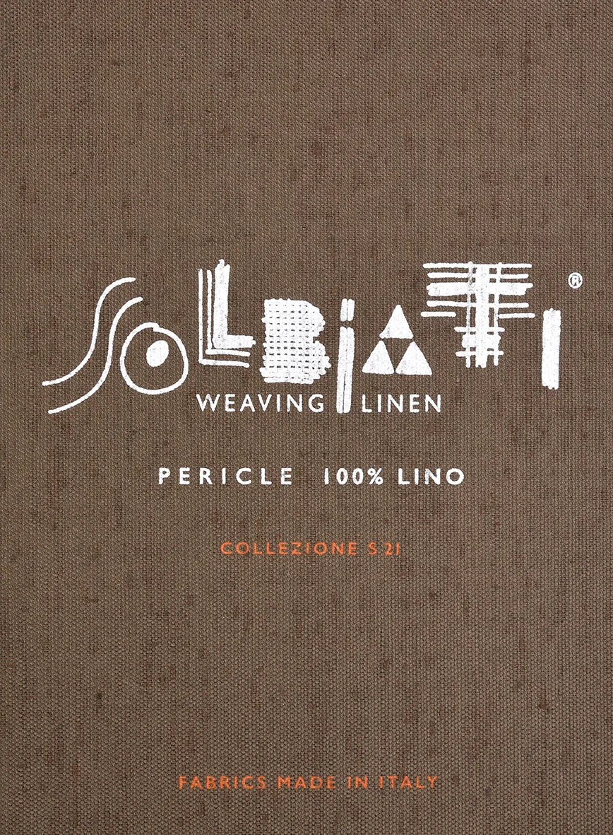 Solbiati Dark Brown Check Linen Pants