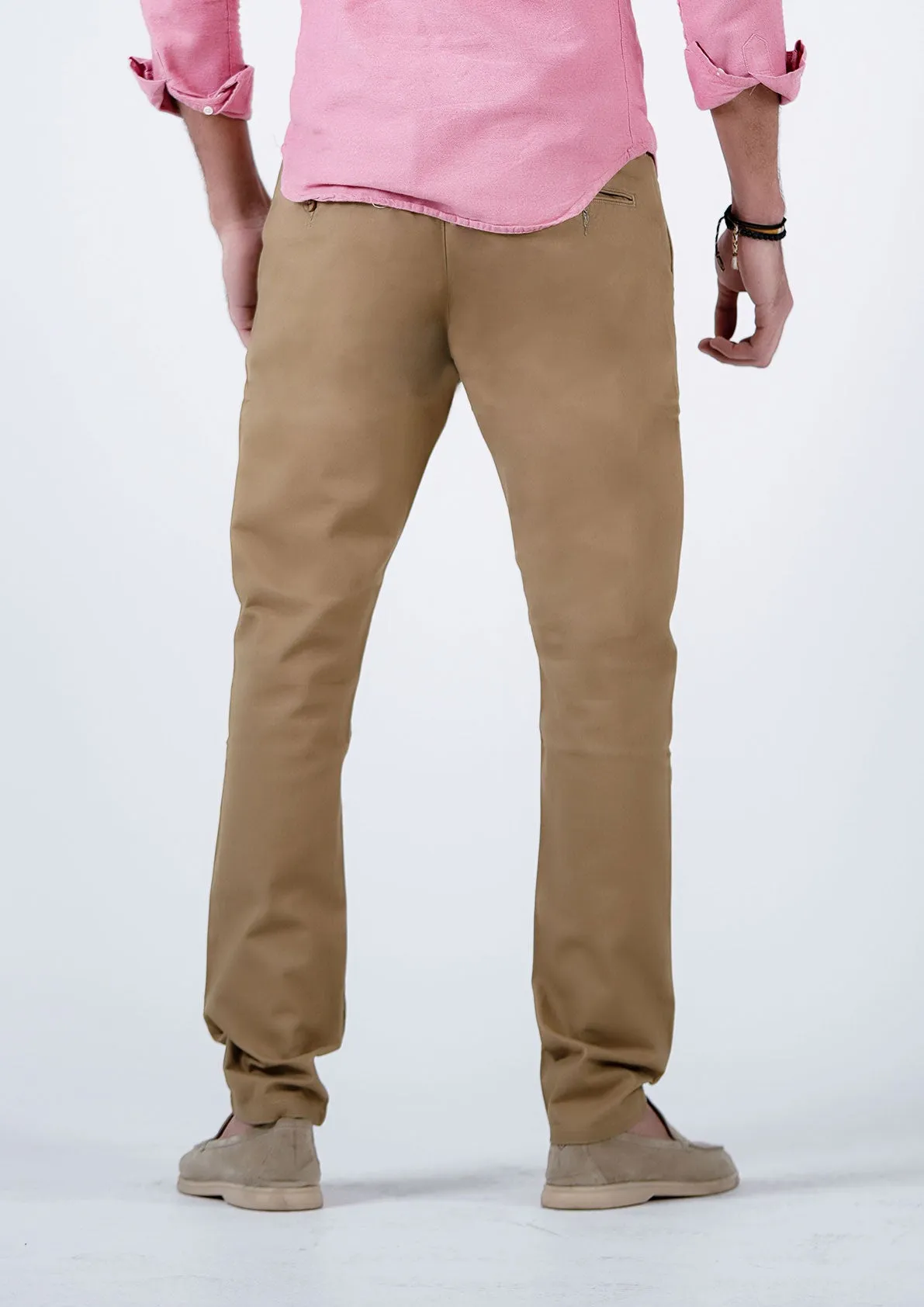 Solid Chinos with Button Closure and Pockets - Your Go-To Everyday Pants