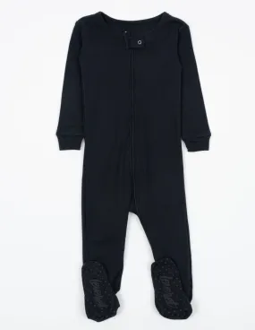 Solid Color Navy Footed Pajamas