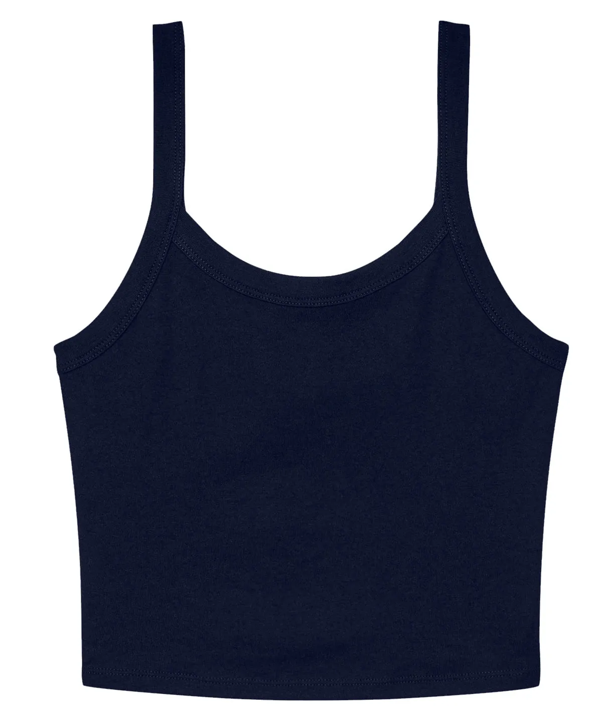 Solid Navy Blend - Women’s micro rib spaghetti strap tank