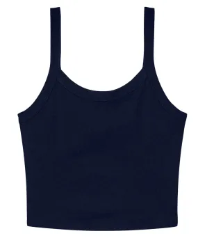Solid Navy Blend - Women’s micro rib spaghetti strap tank