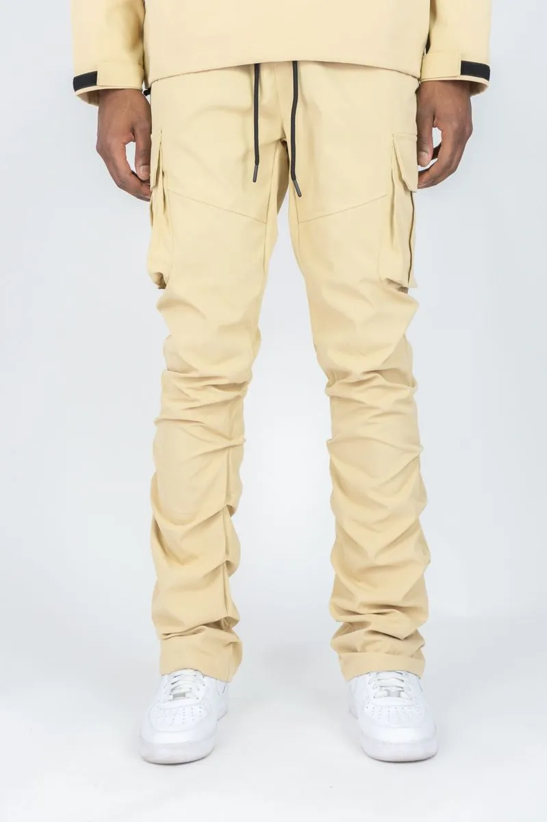 Solid Nylon Stacked Cargo Pants | Rebel Minds