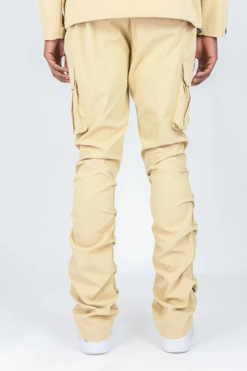 Solid Nylon Stacked Cargo Pants | Rebel Minds