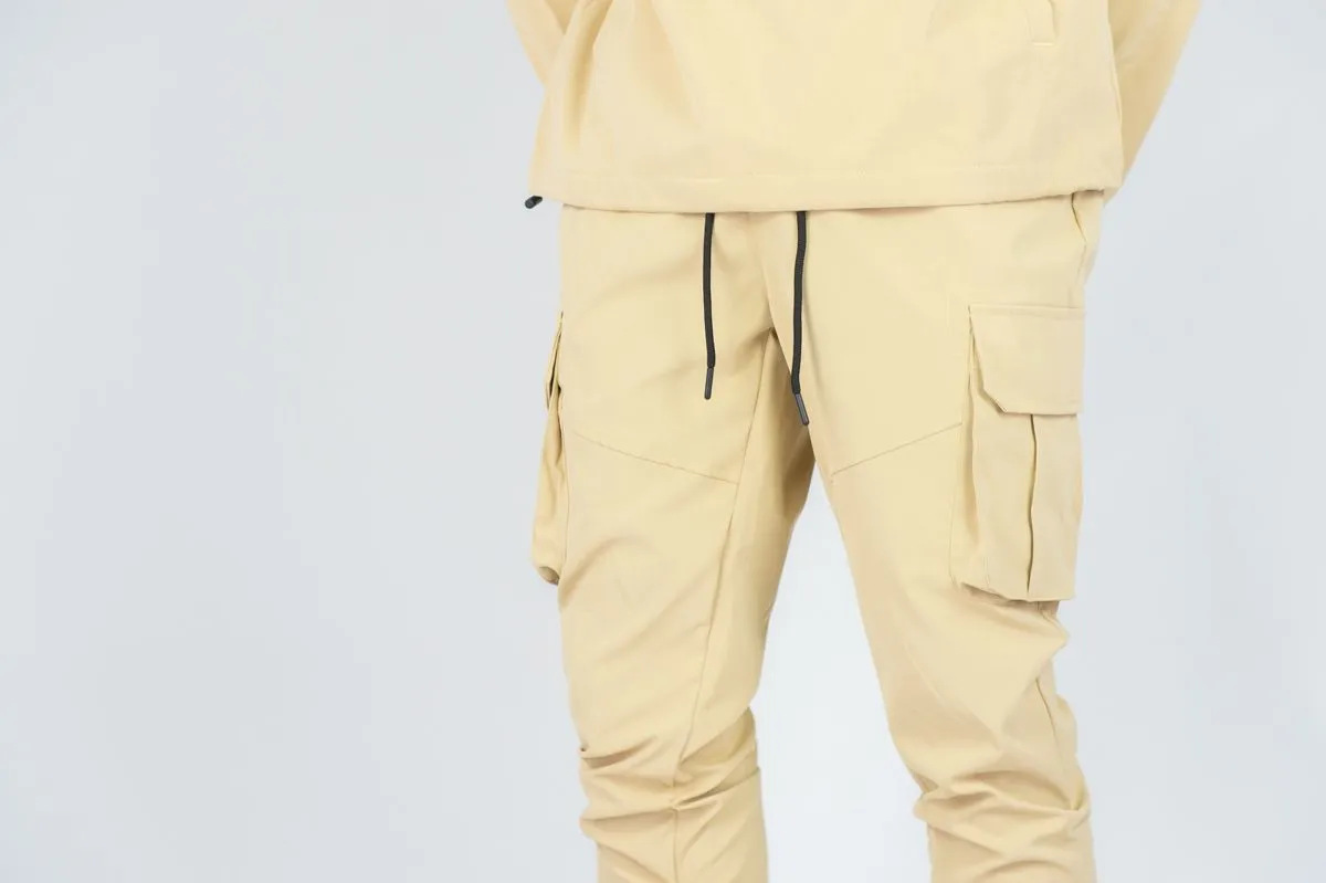Solid Nylon Stacked Cargo Pants | Rebel Minds
