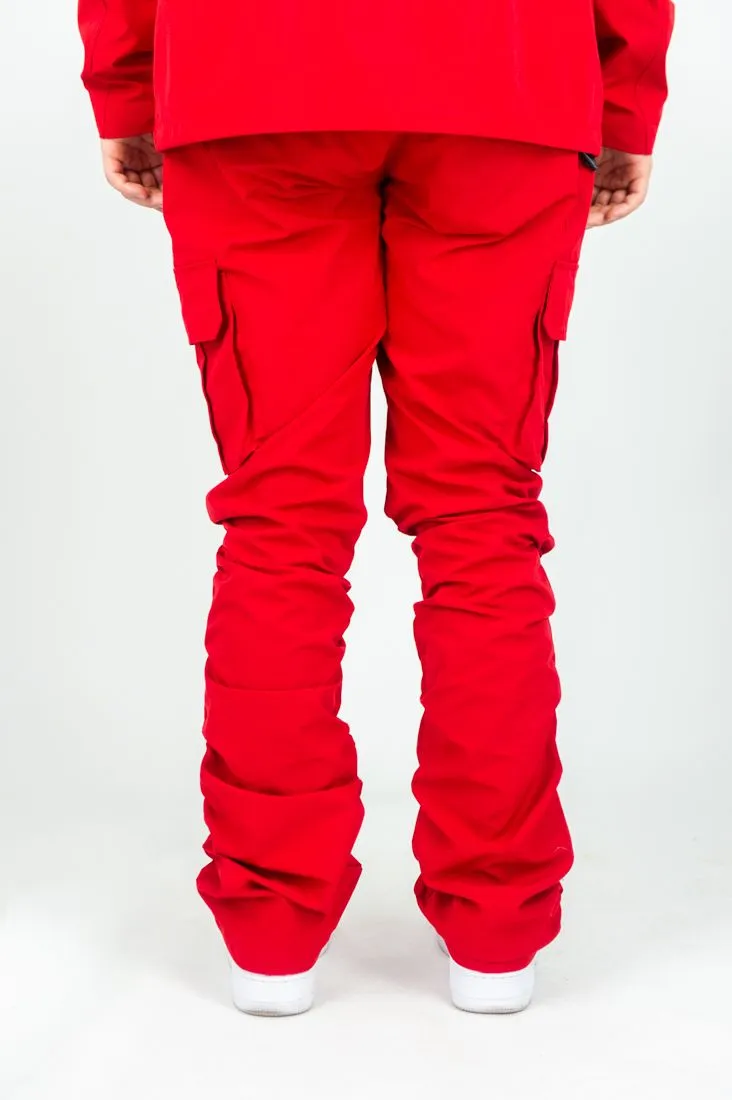Solid Nylon Stacked Cargo Pants | Rebel Minds