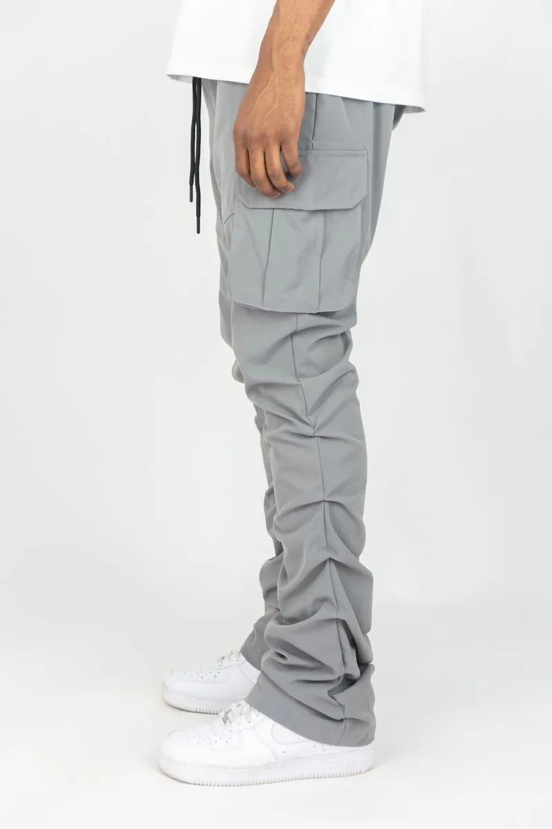 Solid Nylon Stacked Cargo Pants | Rebel Minds