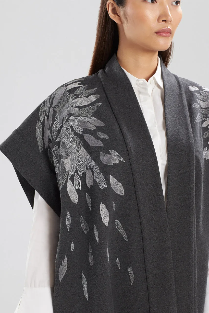 Solid Ponte Embroidered Topper