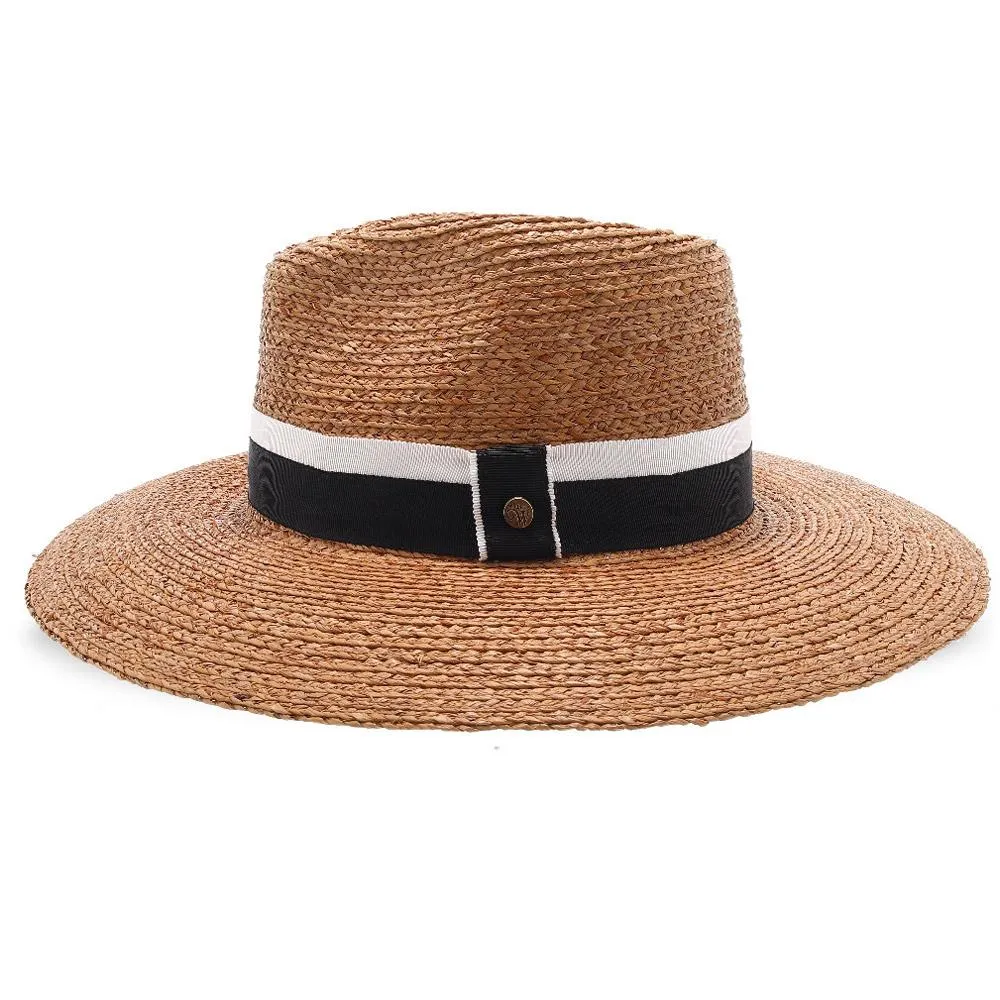 South Beach - Walrus Hats Natural Raffia Straw Fedora Hat