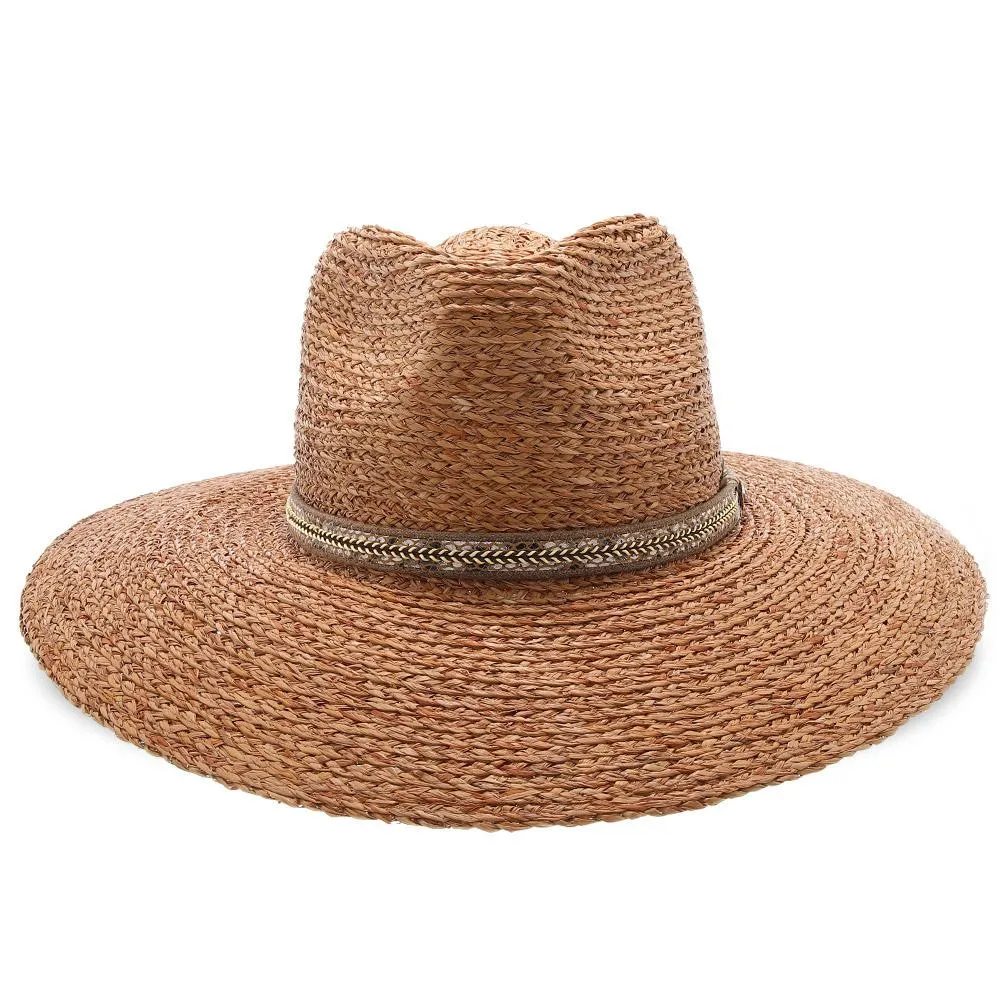 South Beach - Walrus Hats Natural Raffia Straw Fedora Hat