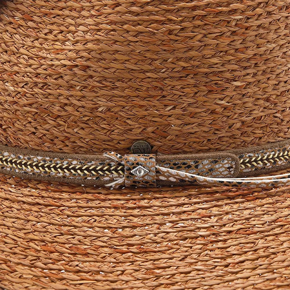 South Beach - Walrus Hats Natural Raffia Straw Fedora Hat