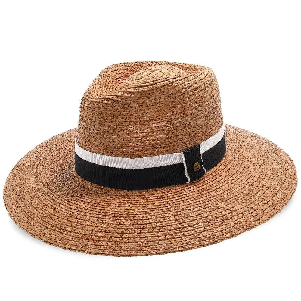 South Beach - Walrus Hats Natural Raffia Straw Fedora Hat