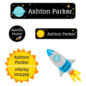 Space Daycare Labels Pack
