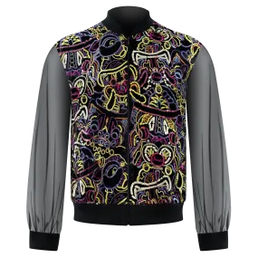 SPARKLE by KAREN CHAN x ICHO【LION HEAD】Velvet Bomber Jacket (Regular Fit)