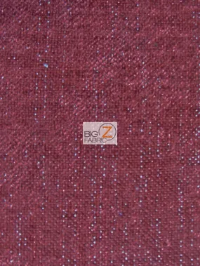 Sparkle Trend Chenille Upholstery Fabric / Red / Sold By The Yard