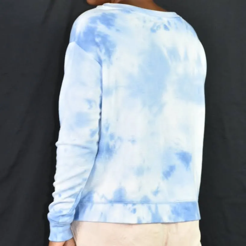 Splendid Thermal Cloud Tie Dye Sweatshirt Size XS