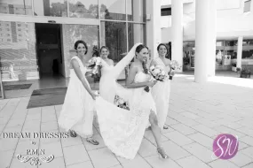 Split Wedding Dress With All Over Lace (Style # PB137)