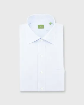 Spread Collar Dress Shirt in Pale Blue Micro Cellulare