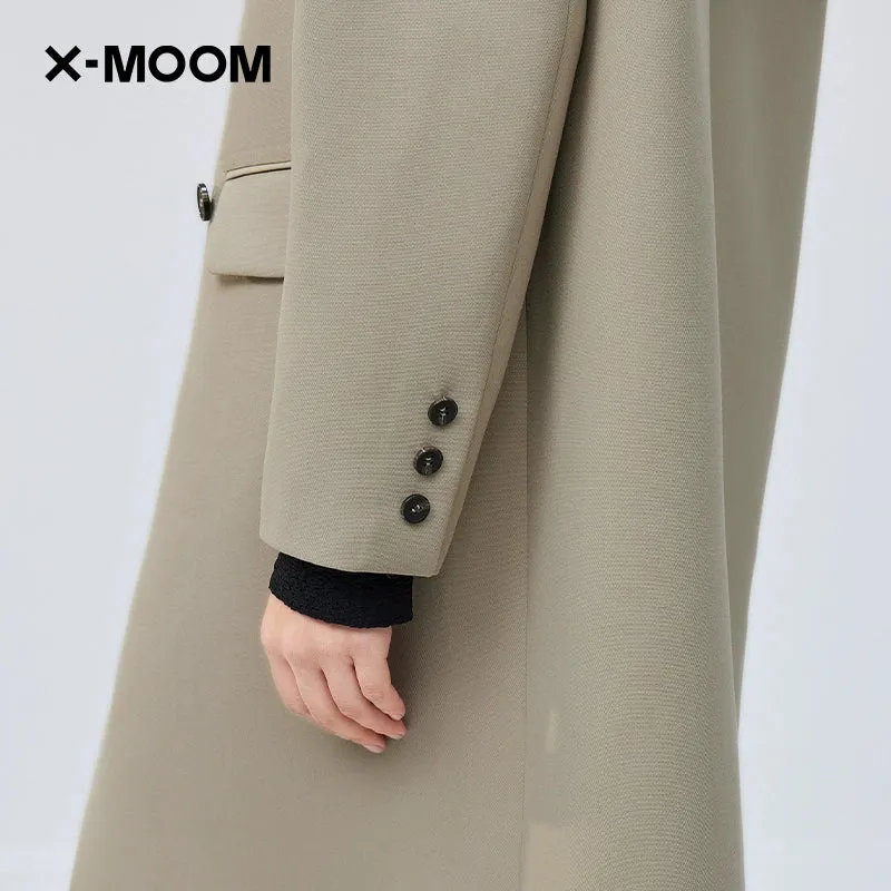 Spring Loose Mid Length Long Length Trench Coat Outwear