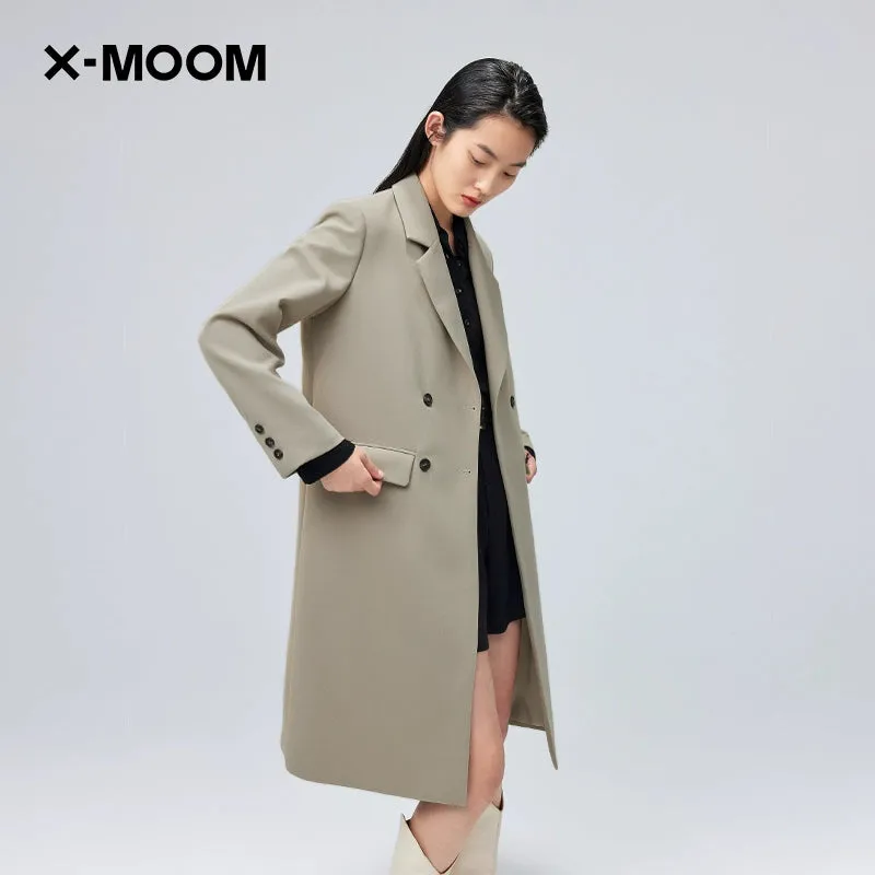 Spring Loose Mid Length Long Length Trench Coat Outwear