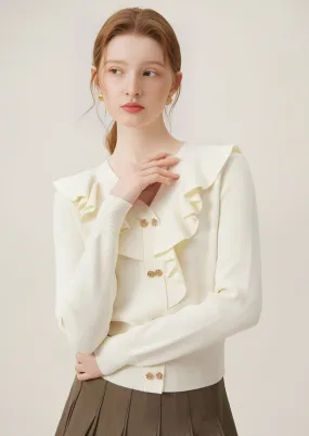 SPRING RUFFLE FRENCH KNIT