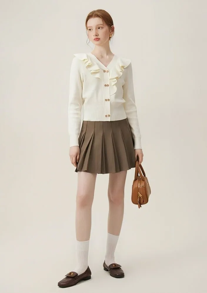 SPRING RUFFLE FRENCH KNIT