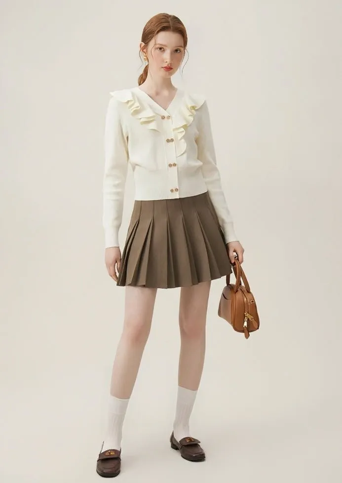 SPRING RUFFLE FRENCH KNIT