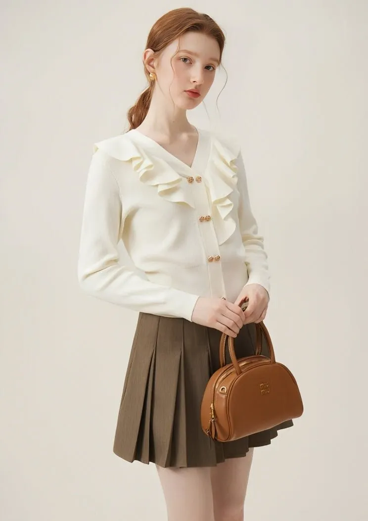 SPRING RUFFLE FRENCH KNIT