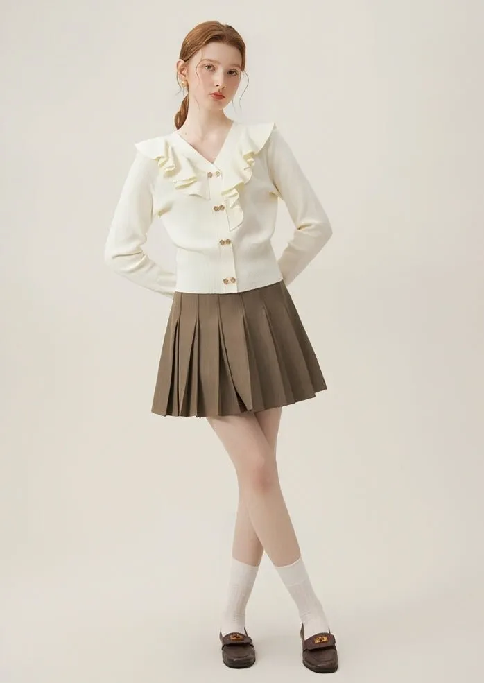 SPRING RUFFLE FRENCH KNIT