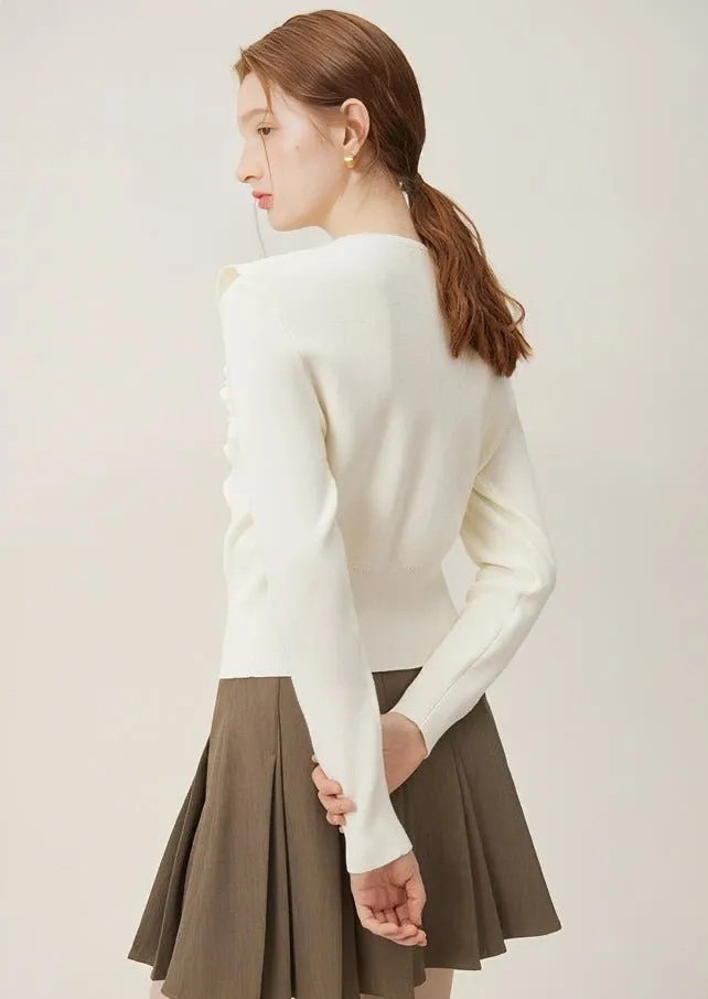 SPRING RUFFLE FRENCH KNIT