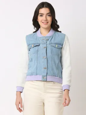 Spykar Round Neck Full Sleeves Jacket for Women