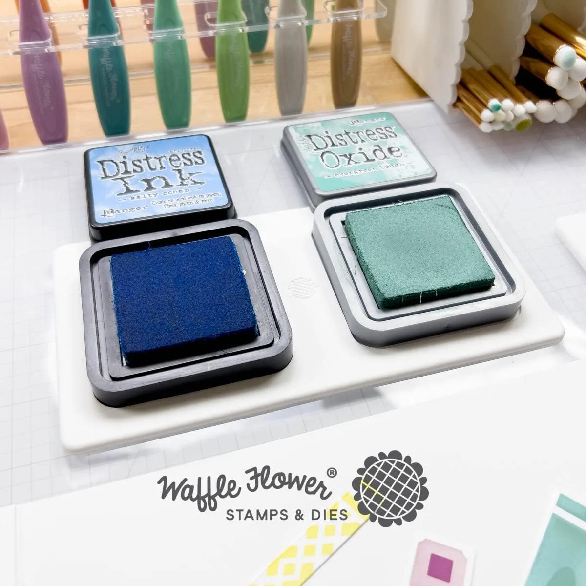 square inkpad holder by waffle flower