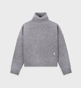 SRC Wool Turtleneck - Gray/White