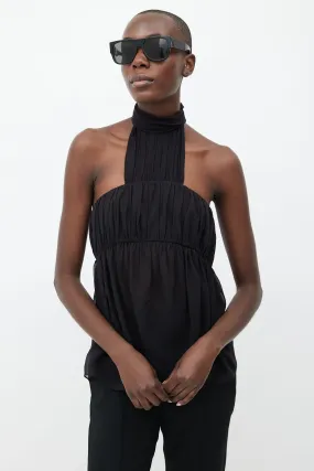 SS 2011 Black Silk Halter Top