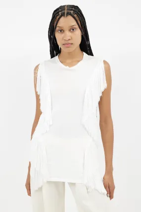 SS 2013 White Zone Fringe Tank