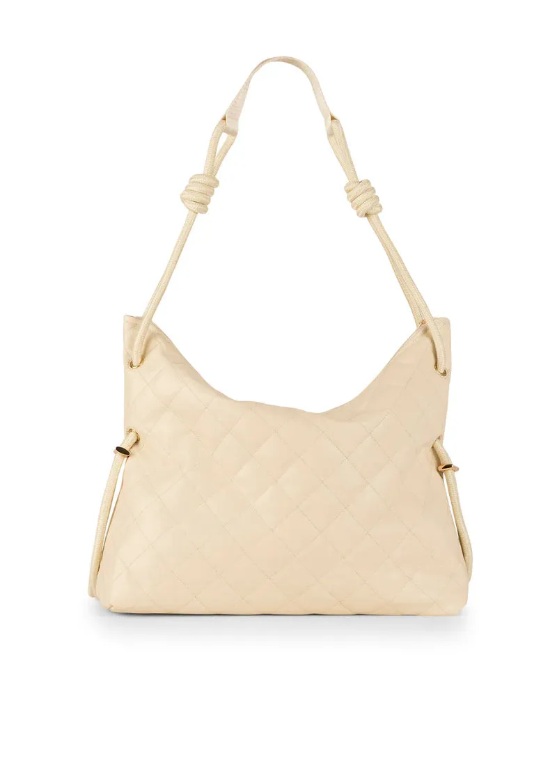 Stacey Quilted Convertible Bag - Vanilla