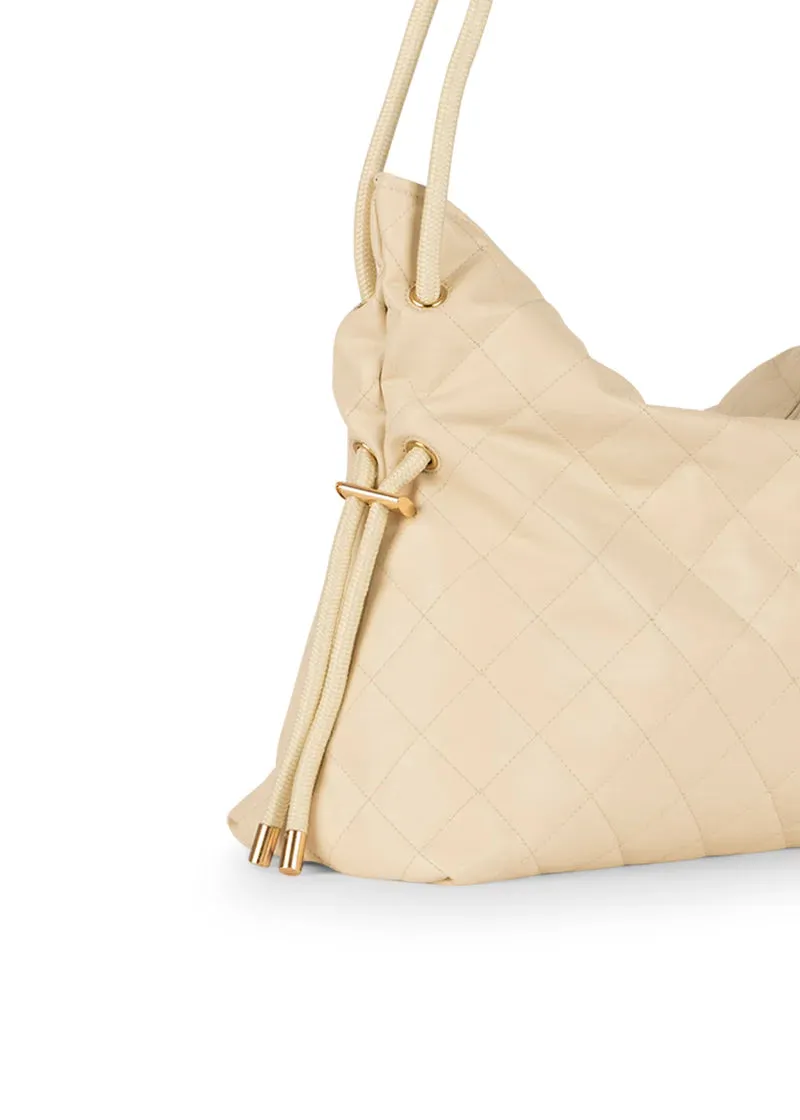 Stacey Quilted Convertible Bag - Vanilla