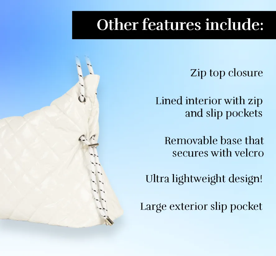 Stacey Quilted Convertible Bag - Vanilla