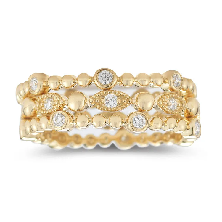 Stacked rings  Total diamond weight- .43